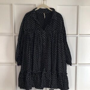 Free People flowy mini dress with pintucks